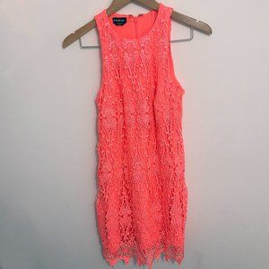 Bebe Coral Lace Dress